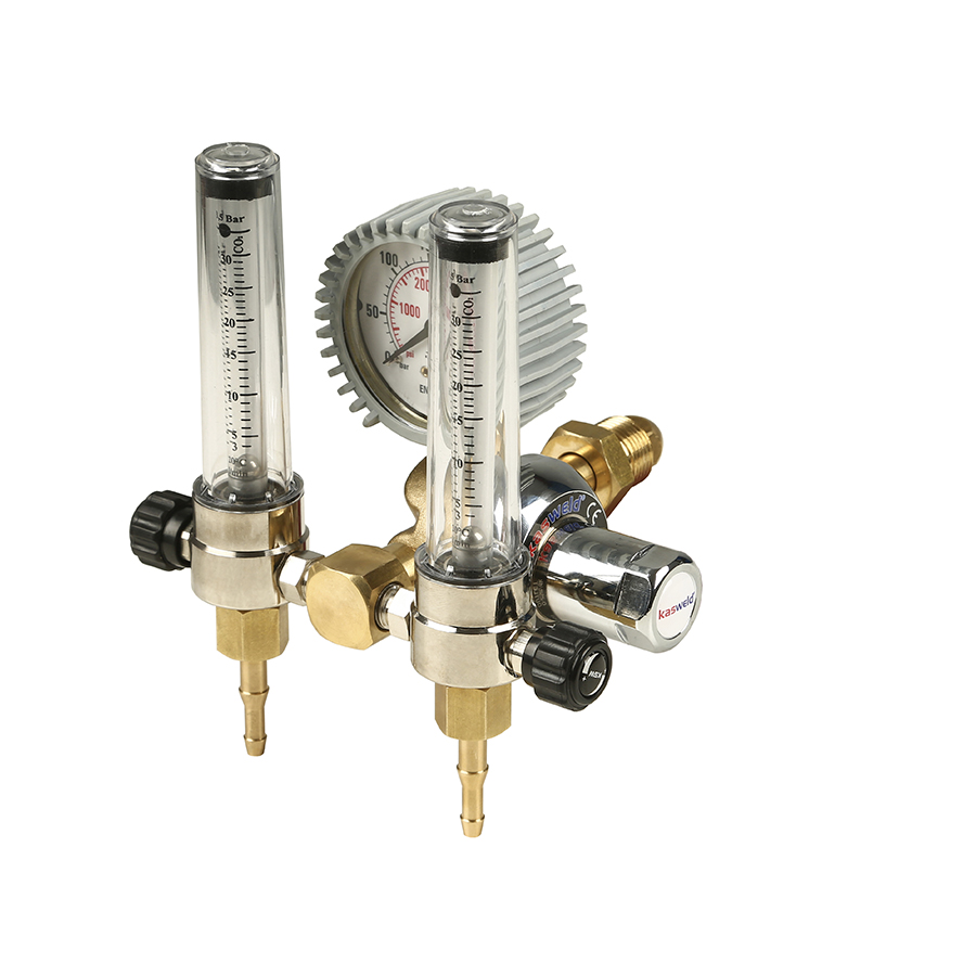 PRESSURE REGULATOR WITH DOUBLE FLOWMETER