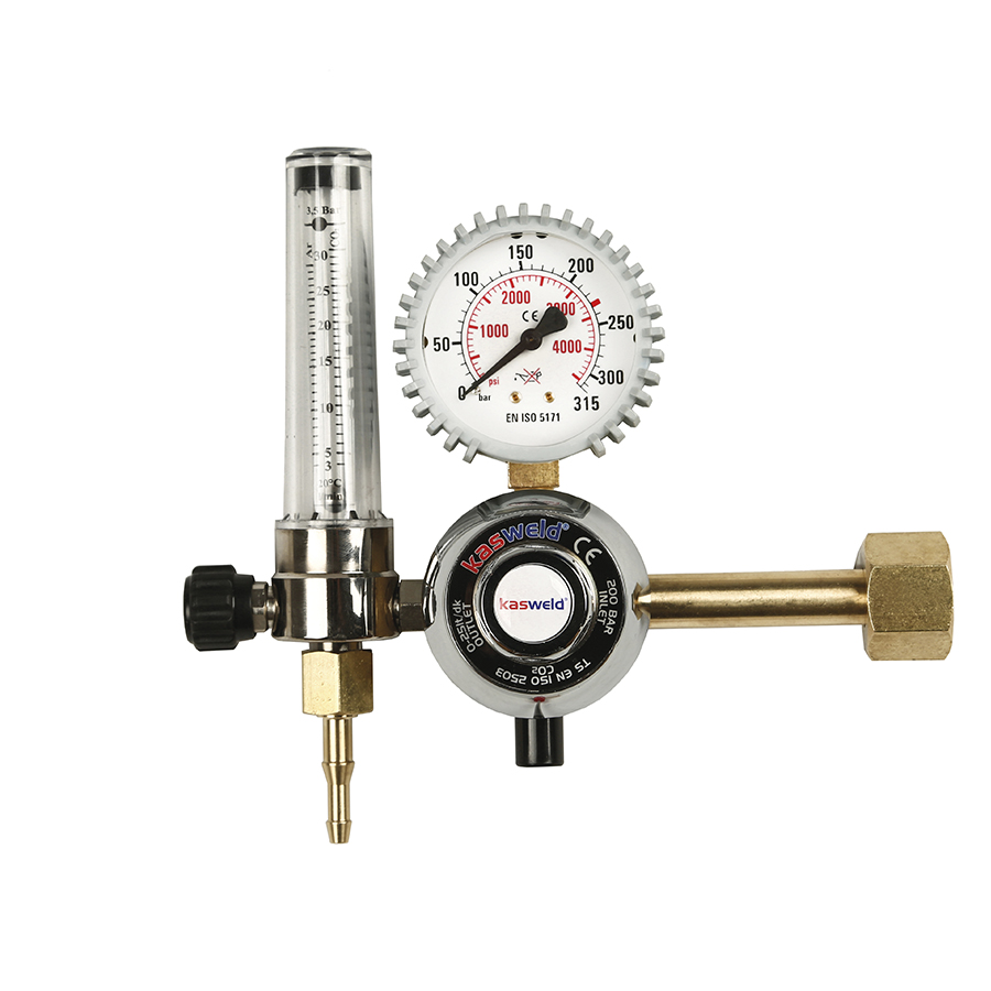 PRESSURE REGULATOR WITH SINGLE FLOWMETER